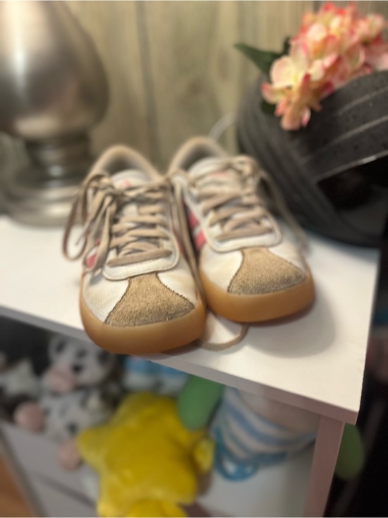 adidas Other - adidas Kids Beige and Pink Casual Sneakers